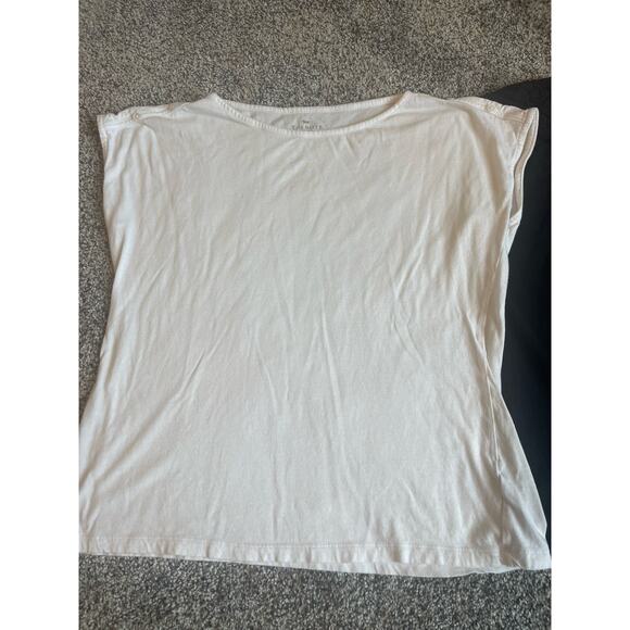 Talbots Women’s Blouse Lot Of 2 White Black Size Large Petite - Picture 6 of 12